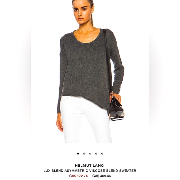 HELMUT LANG LUX BLEND ASYMMETRIC VISCOSE-BLEND SWEATER - Picture 2 of 9